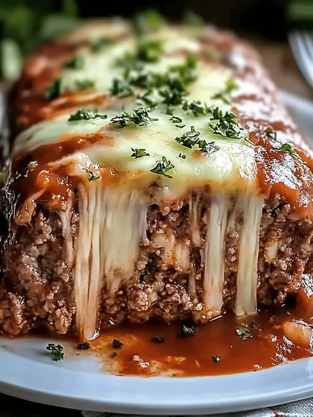 Stuffed Meatloaf with Mozzarella