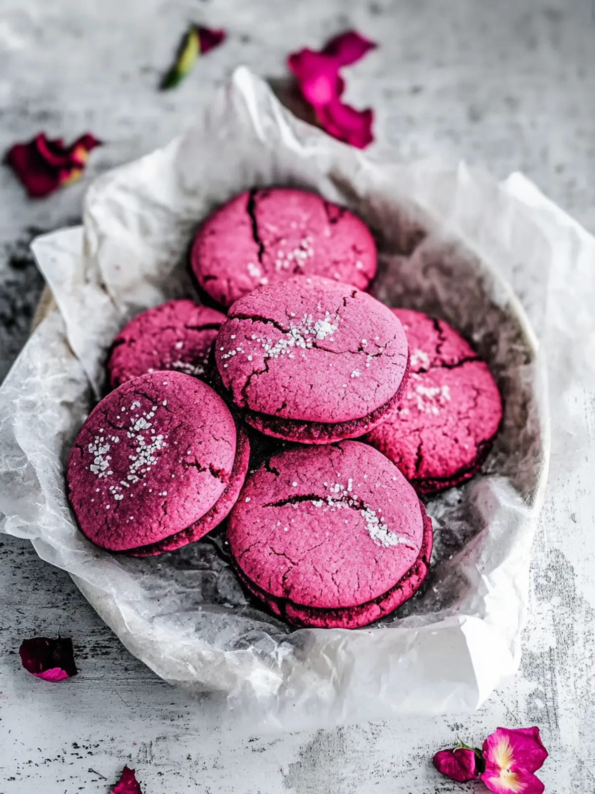 Vibrant Rose & Beet Pink Cookies: Healthy Vegan Delight 2 Rose & Beet Pink Cookies