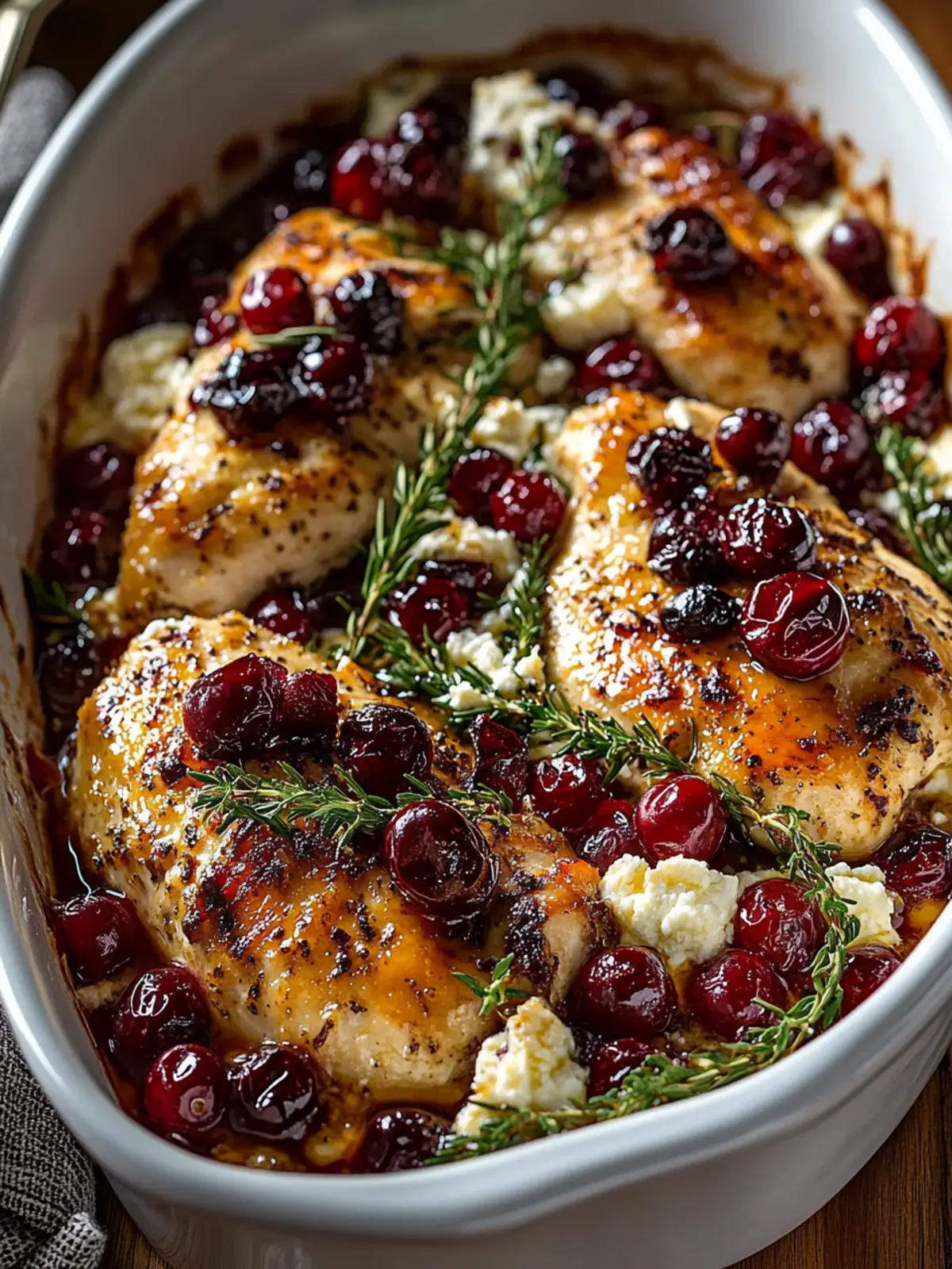 Honey Cranberry Chicken Bake with Ricotta Cheese