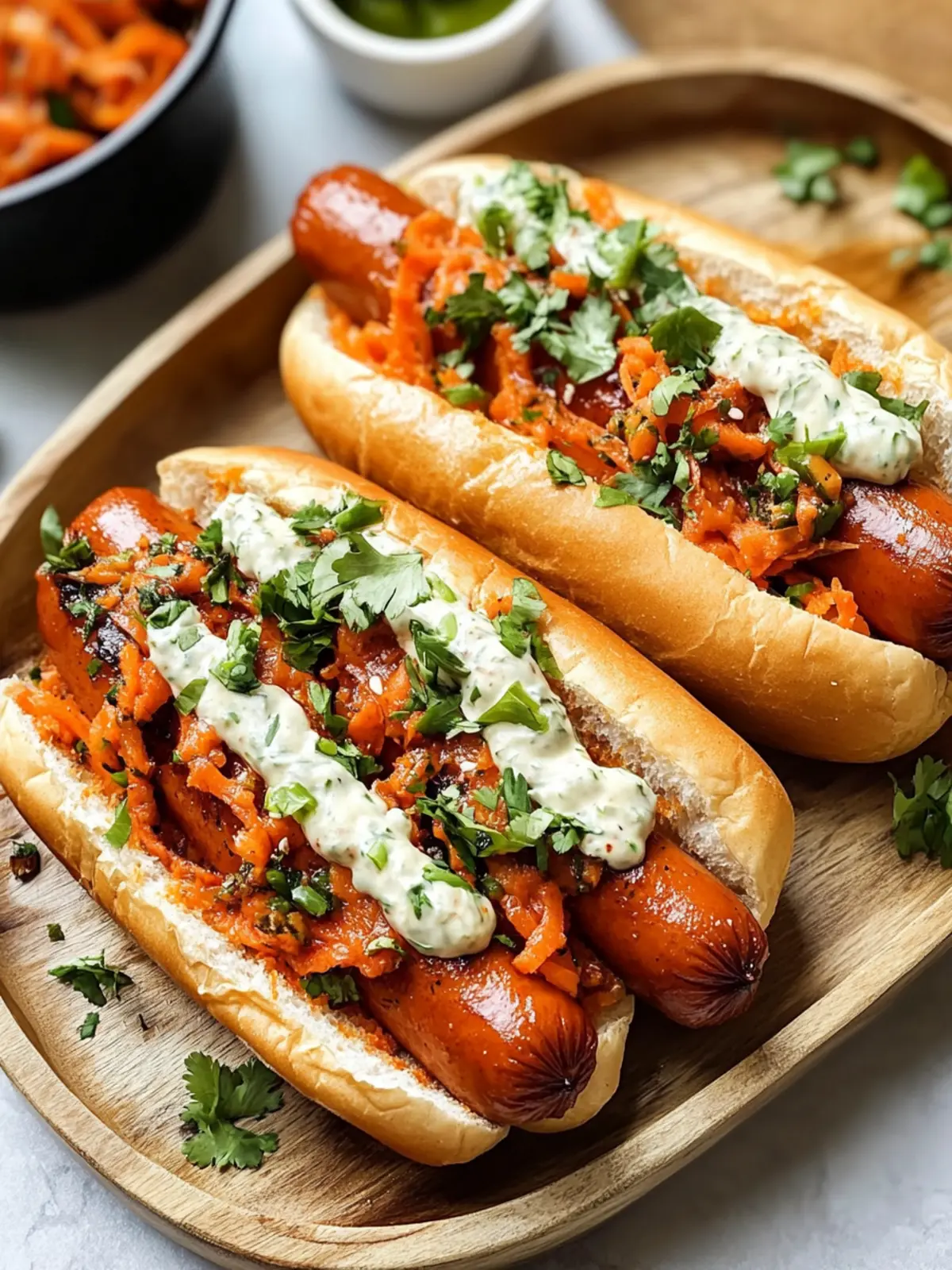 Bonfire Night Carrot Hot Dogs