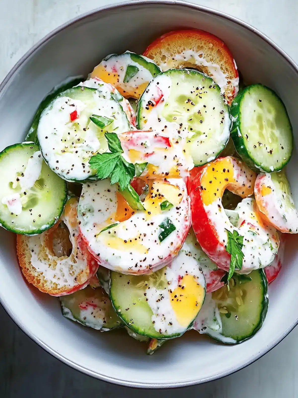 Bagel Cucumber Salad