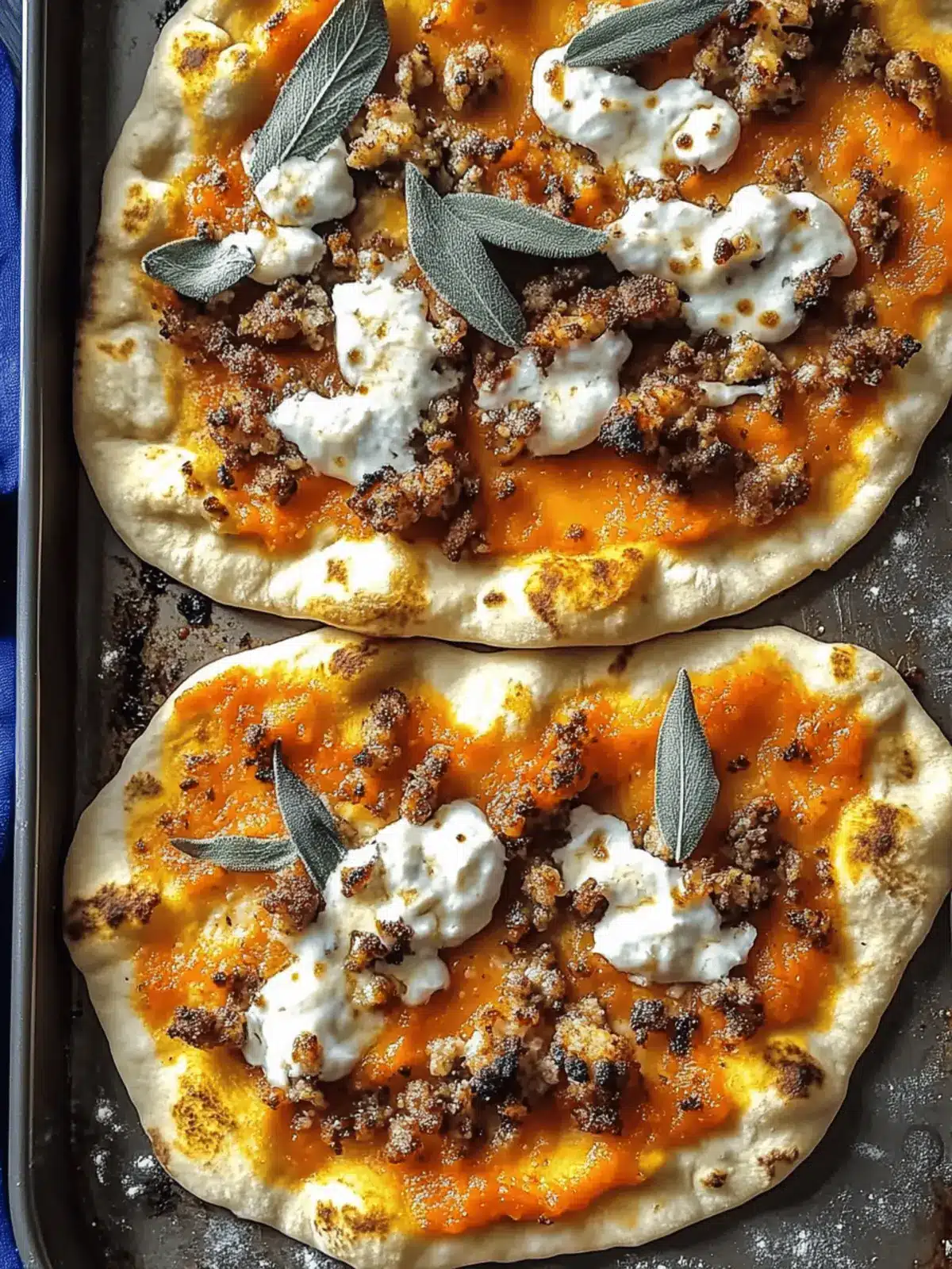 Autumn Naan Pizzas