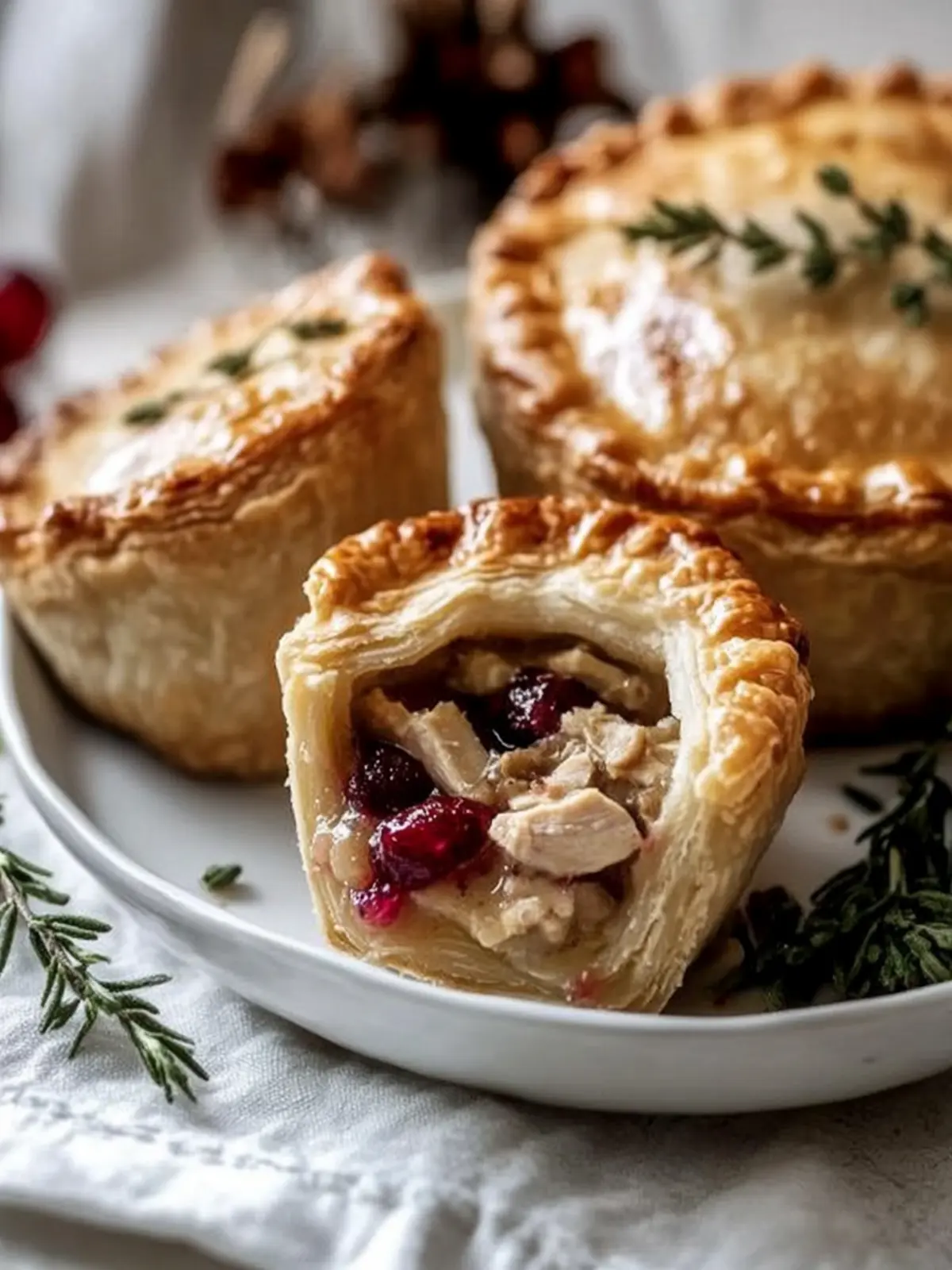 Mini Thanksgiving Turkey & Cranberry Pot Pies to Savor 4 Mini Thanksgiving Turkey & Cranberry Pot Pies