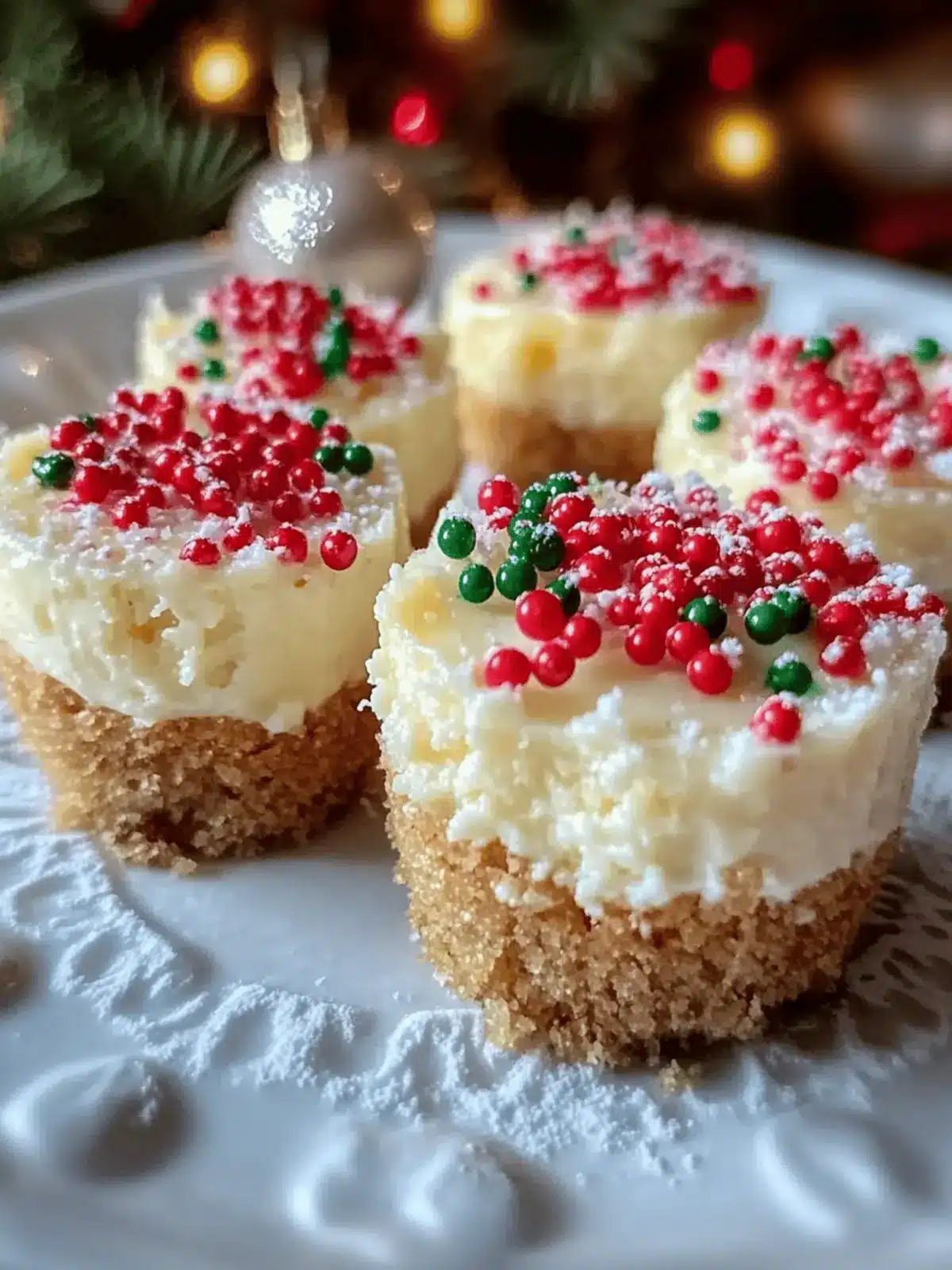 Mini Christmas Cheesecakes