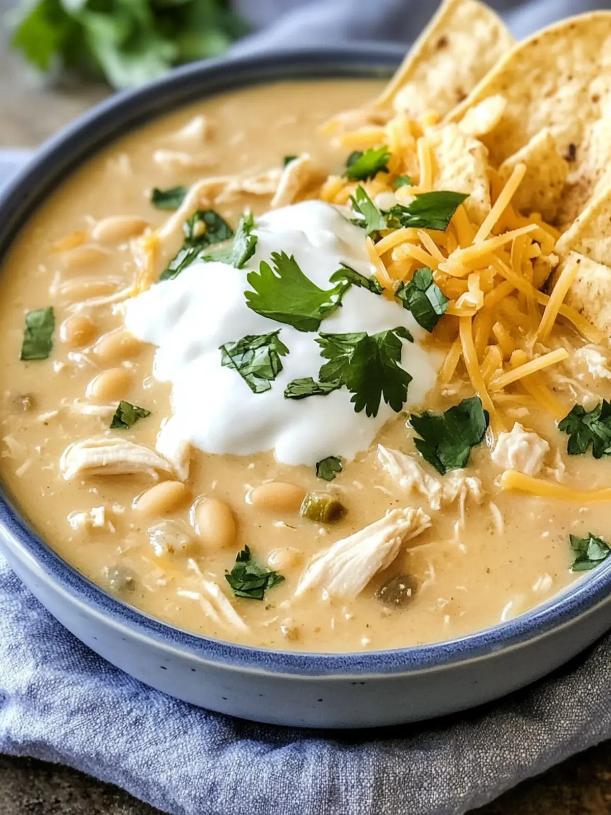 Crockpot Creamy White Chicken Chili
