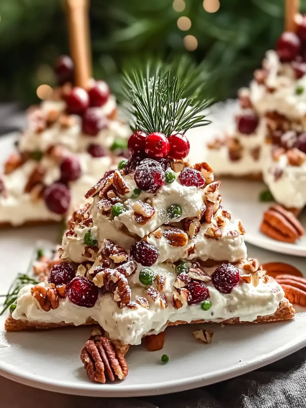 Creamy Cranberry Pecan Christmas Tree