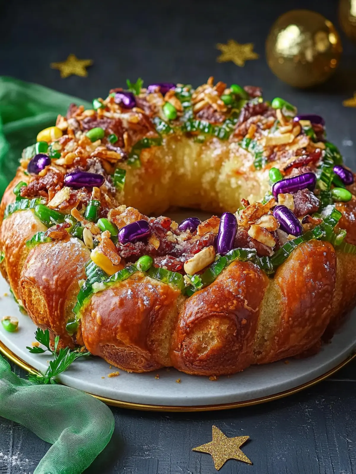Savory Boudin King Cake: A Louisiana Celebration Delight 2 Boudin King Cake