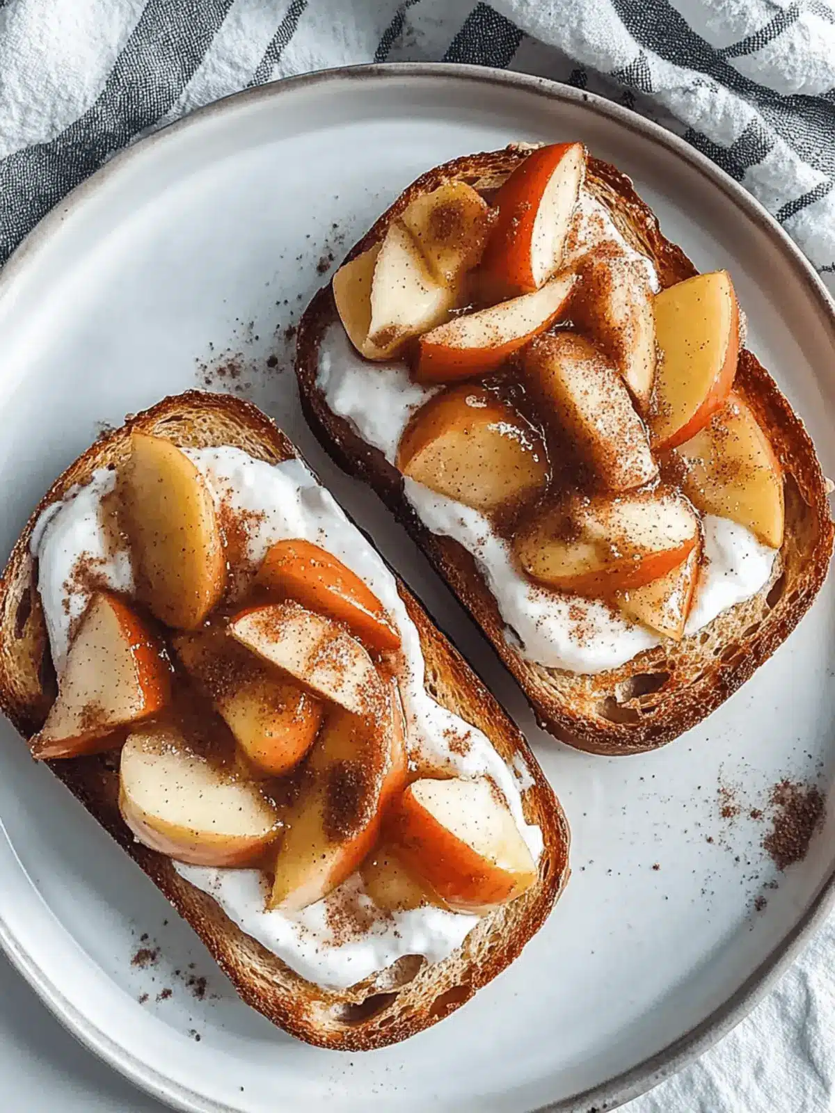 SautÃ©ed Cinnamon Apples and Yogurt Toast