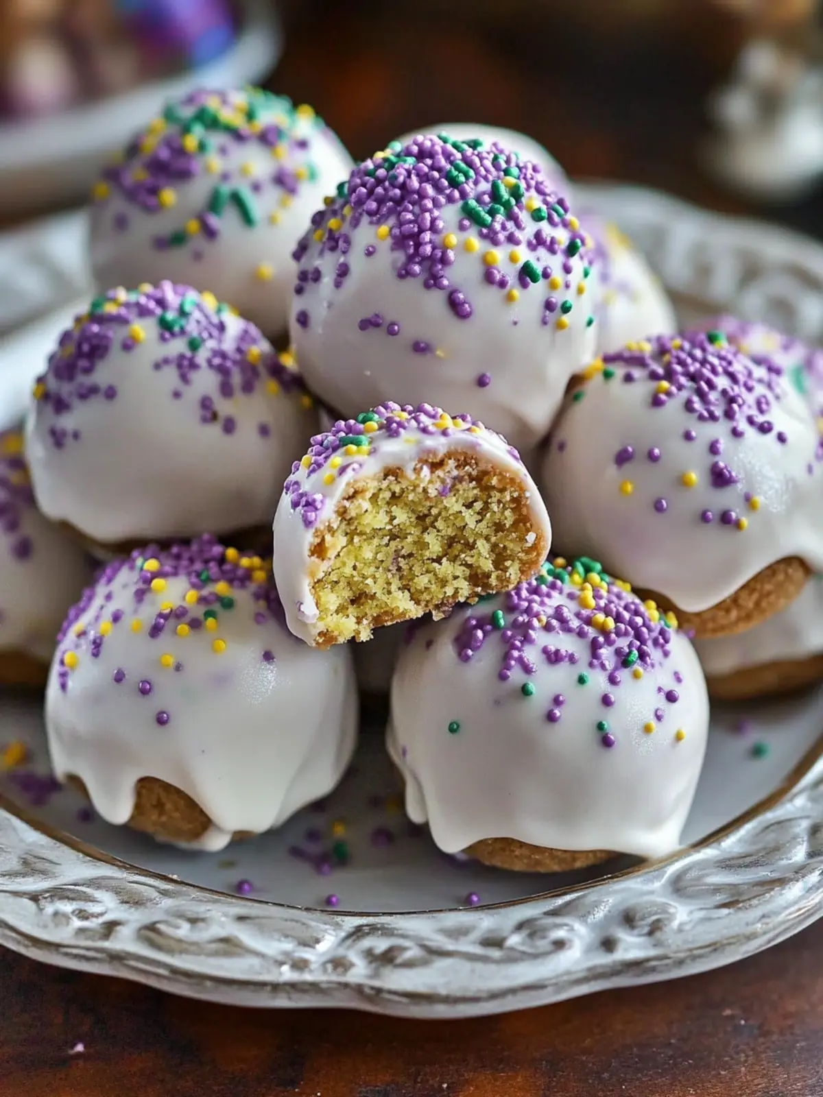 Mardi Gras King Cake Oreo Truffles