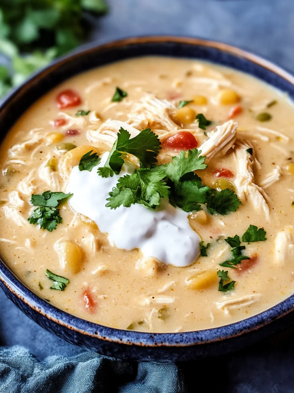 Crockpot Creamy White Chicken Chili