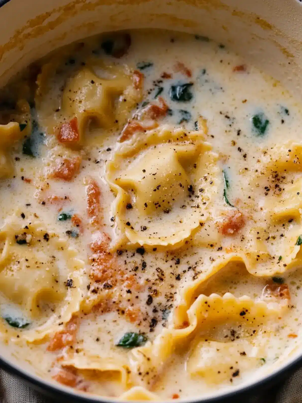 Creamy Tuscan Ravioli Soup That Warms Hearts and Homes 4 Creamy Tuscan Ravioli Soup