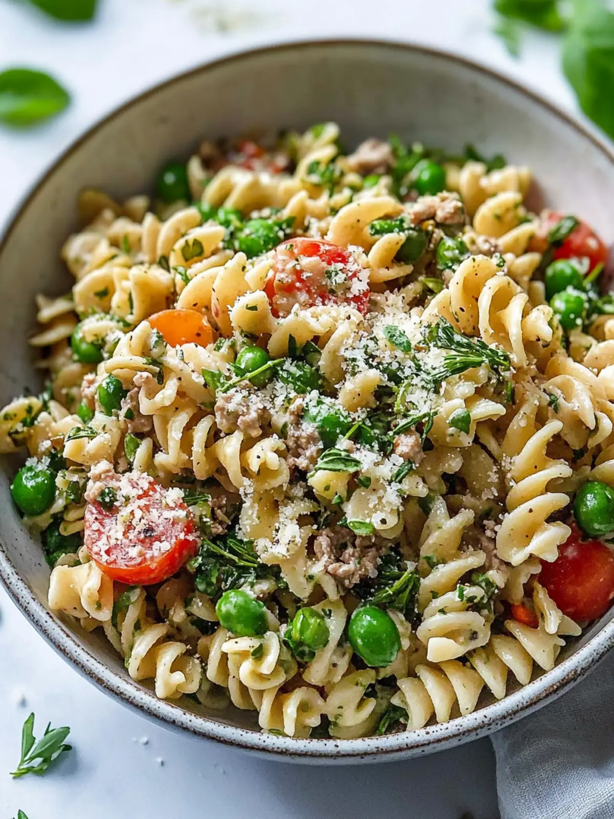 Herby Spring Pasta Salad With Protein