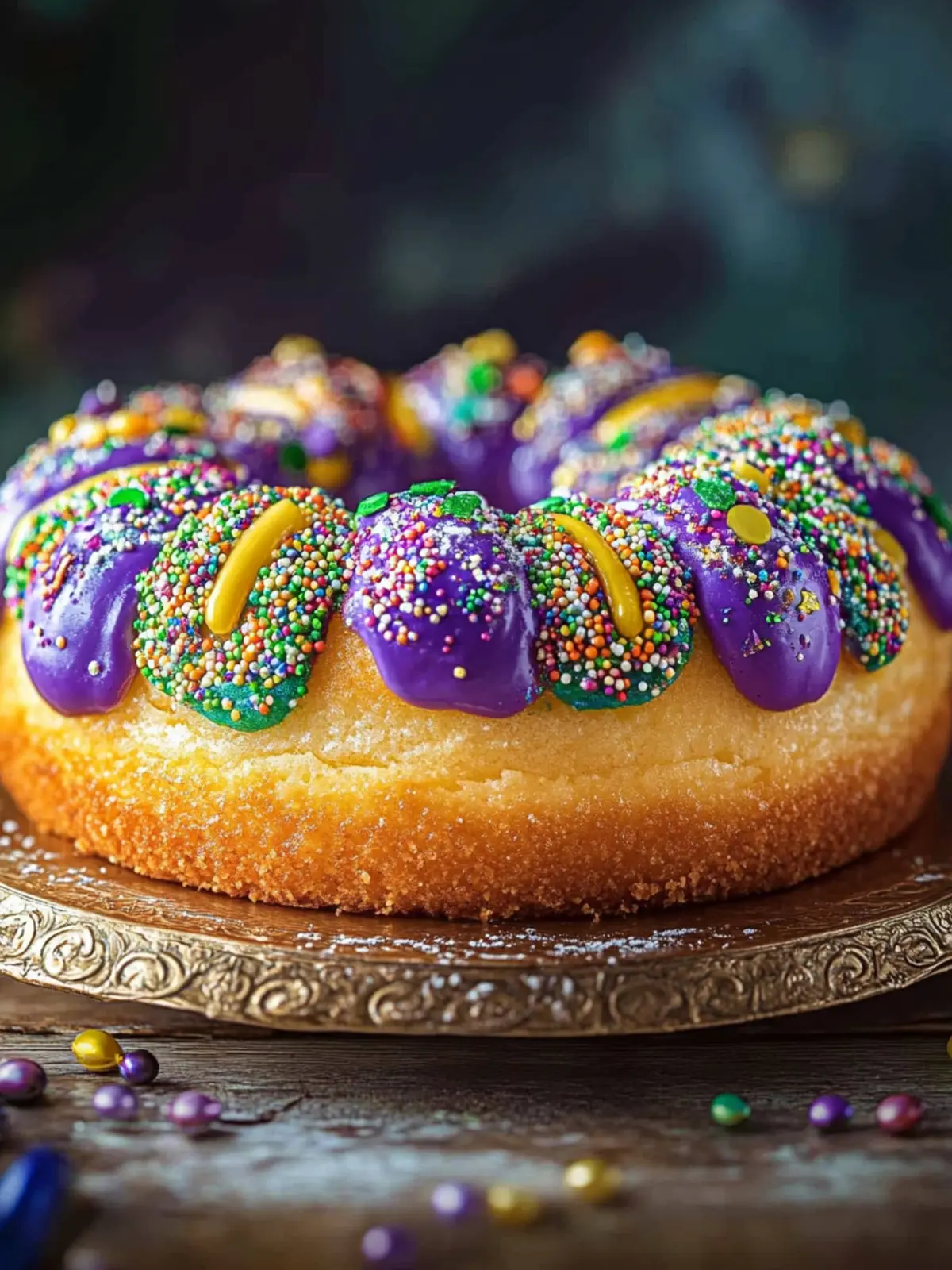 Deliciously Healthy Classic Mardi Gras King Cake Recipe 2 Classic Mardi Gras King Cake