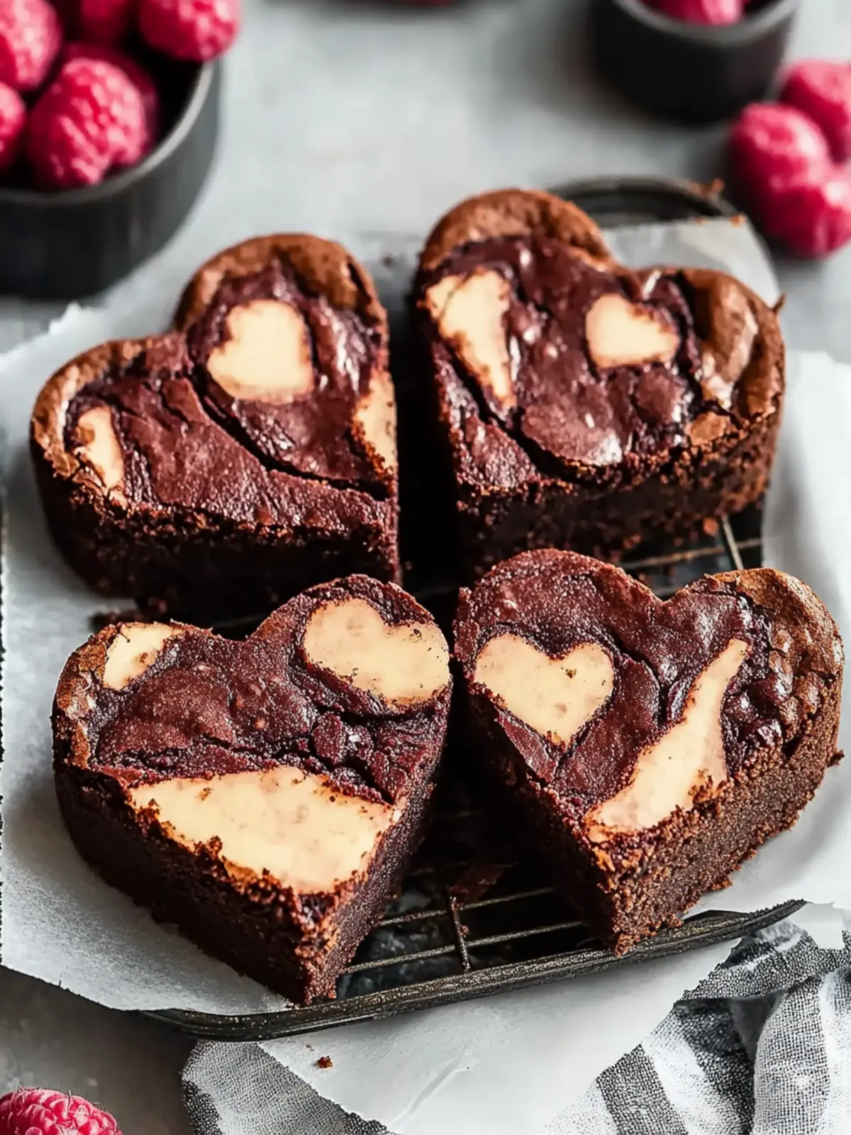 Heart Shaped Brownies