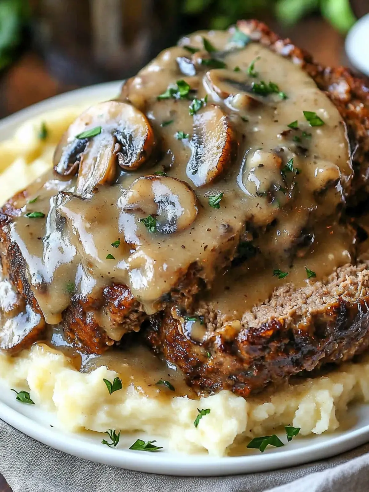 Classic Meatloaf Mushroom Gravy