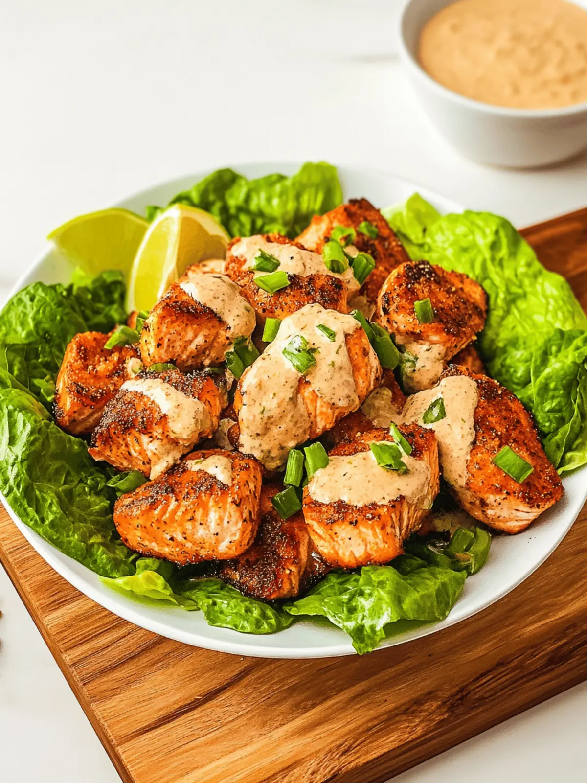 Air Fryer Bang Bang Salmon Bites