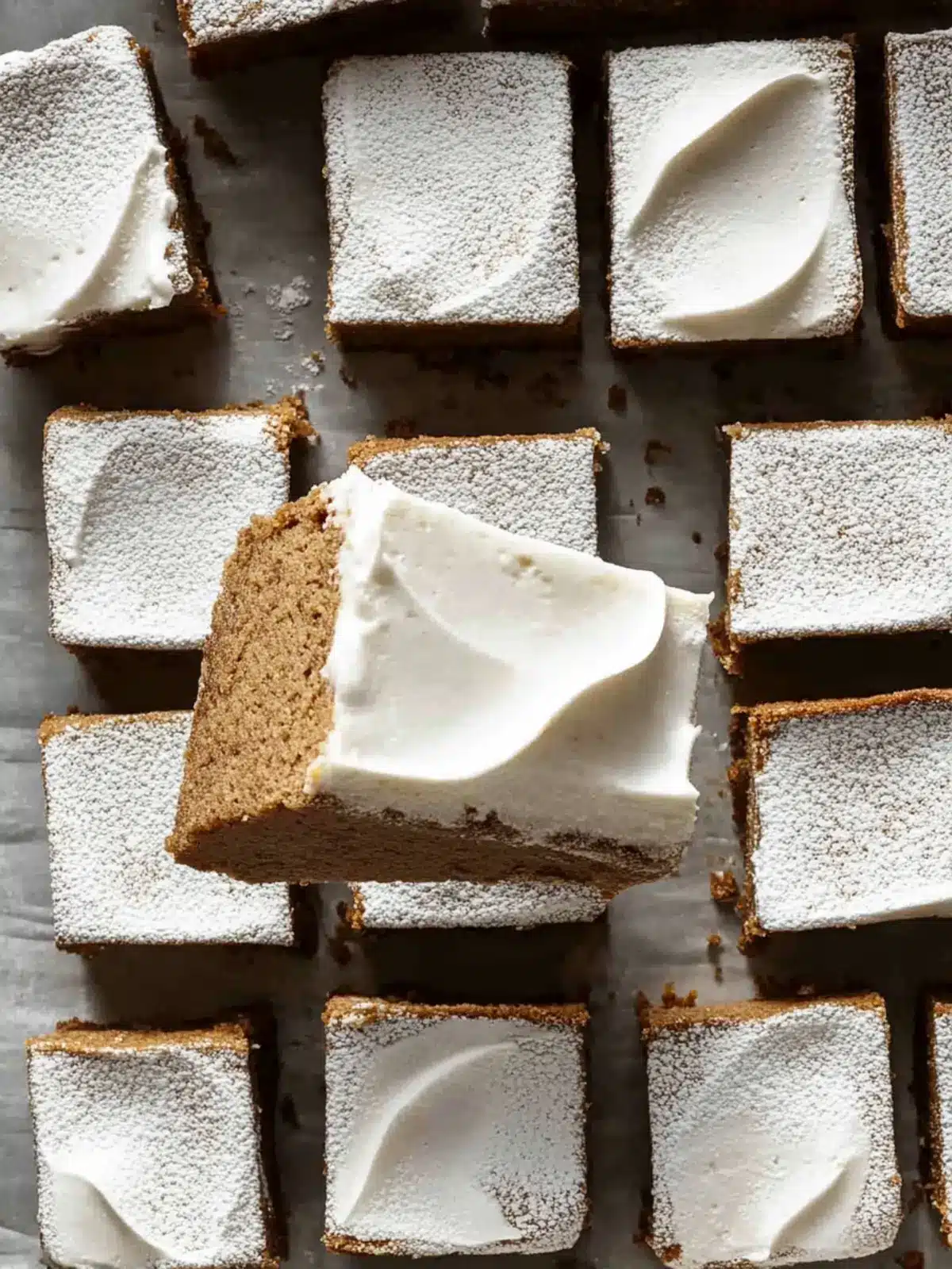 Frosted Gingerbread Brownies