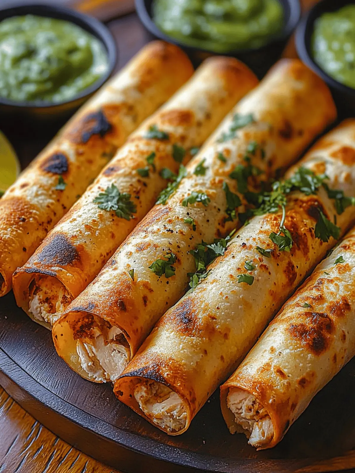 Crunchy Oven-Baked Chicken Taquitos
