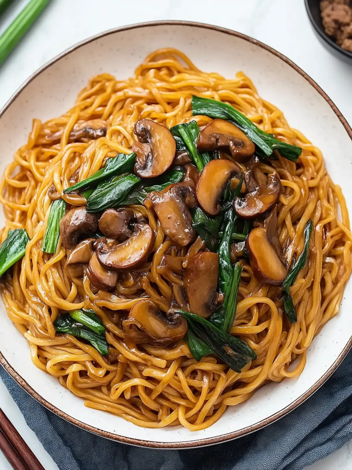 Delicious Braised E-Fu Noodles With Mushrooms in 30 Minutes 3 Braised E-Fu Noodles With Mushrooms