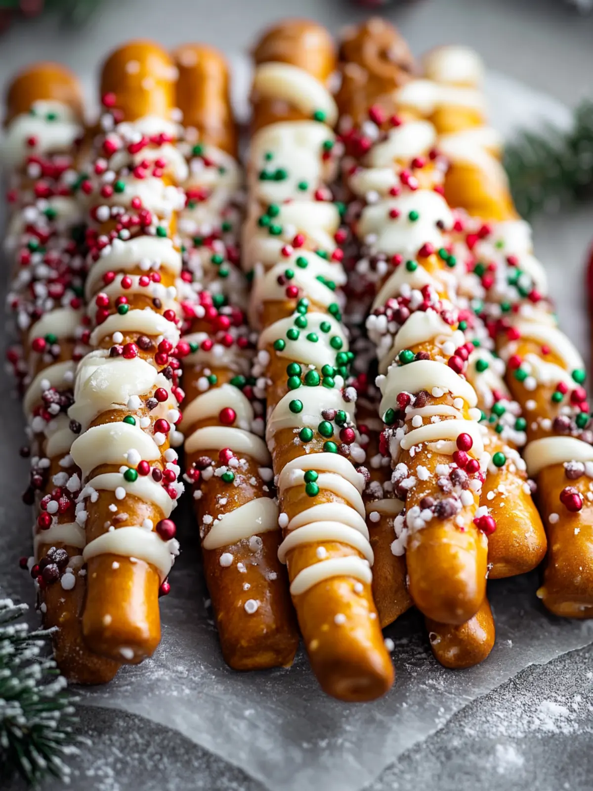 Customize Your Christmas Pretzel Rods for Fun Holiday Cheer 4 Christmas Pretzel Rods