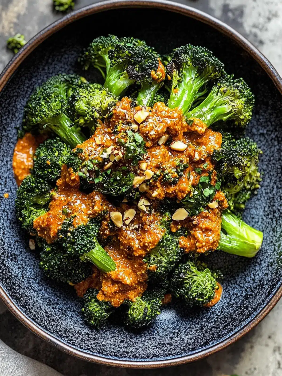 Charred Broccoli with Hazelnut Romesco