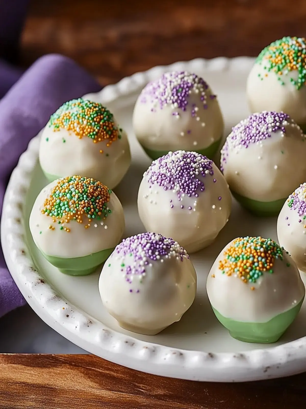 Irresistible King Cake Truffles for a Festive Mardi Gras Treat 2 King Cake Truffles