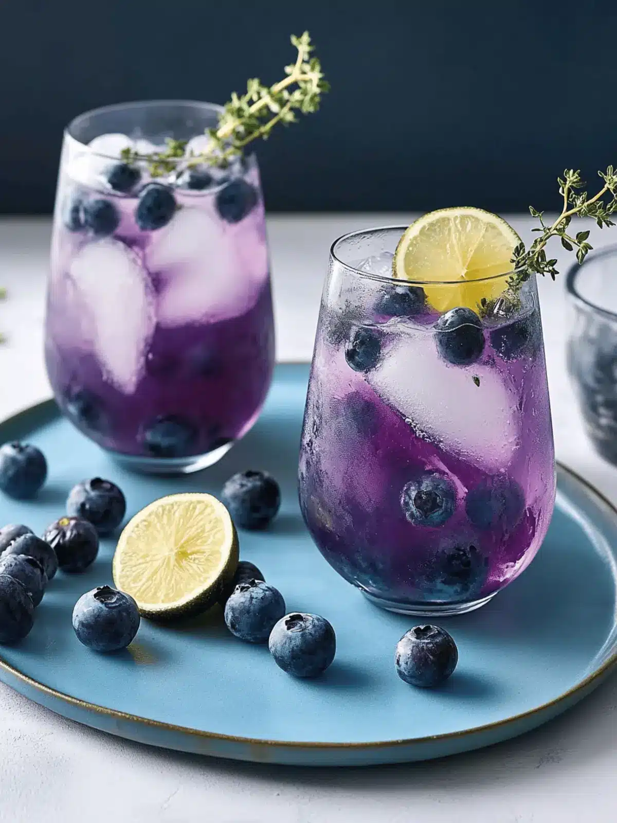 Blueberry Thyme Gin Fizz