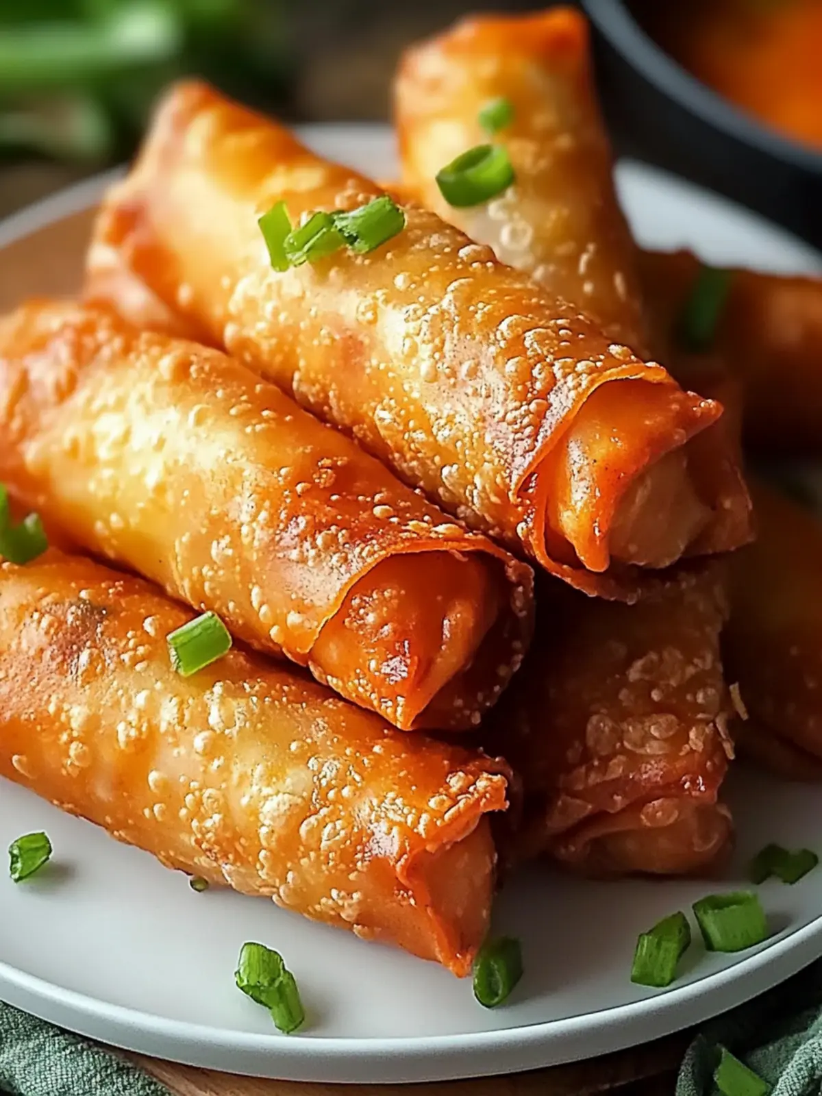 Crispy Buffalo Chicken Dip Egg Rolls