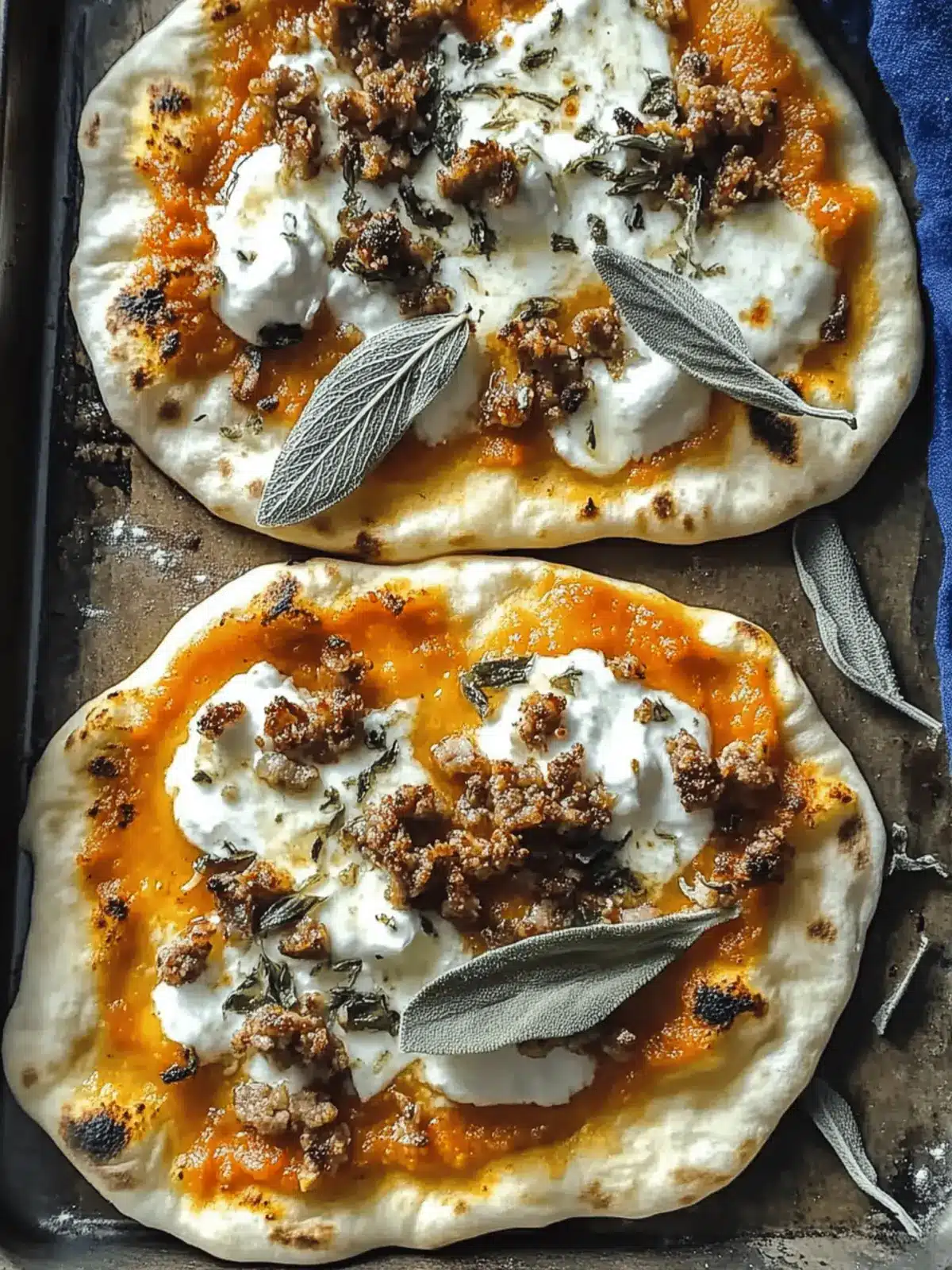 Autumn Naan Pizzas