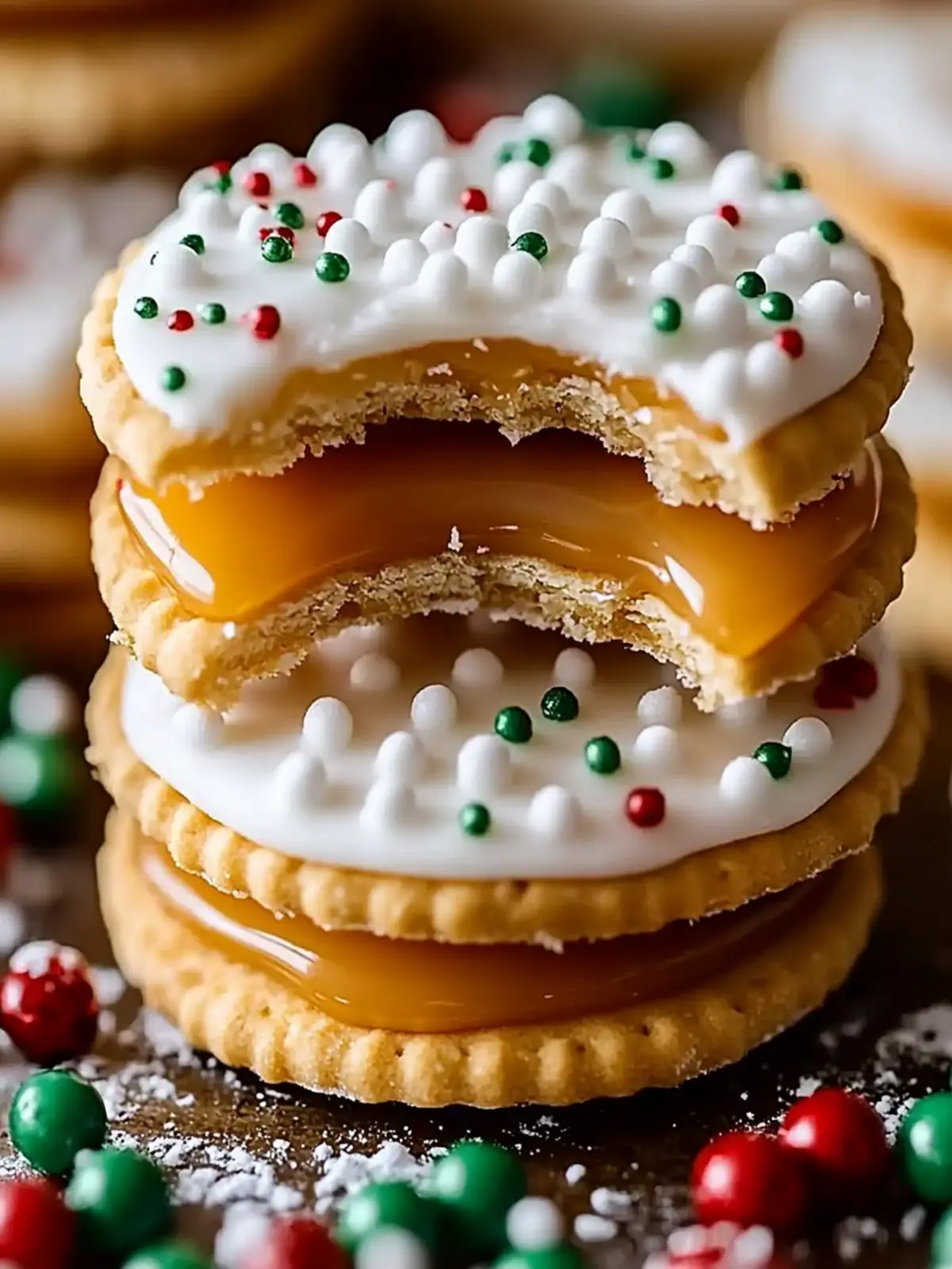 Caramel Ritz Cracker Christmas Cookies