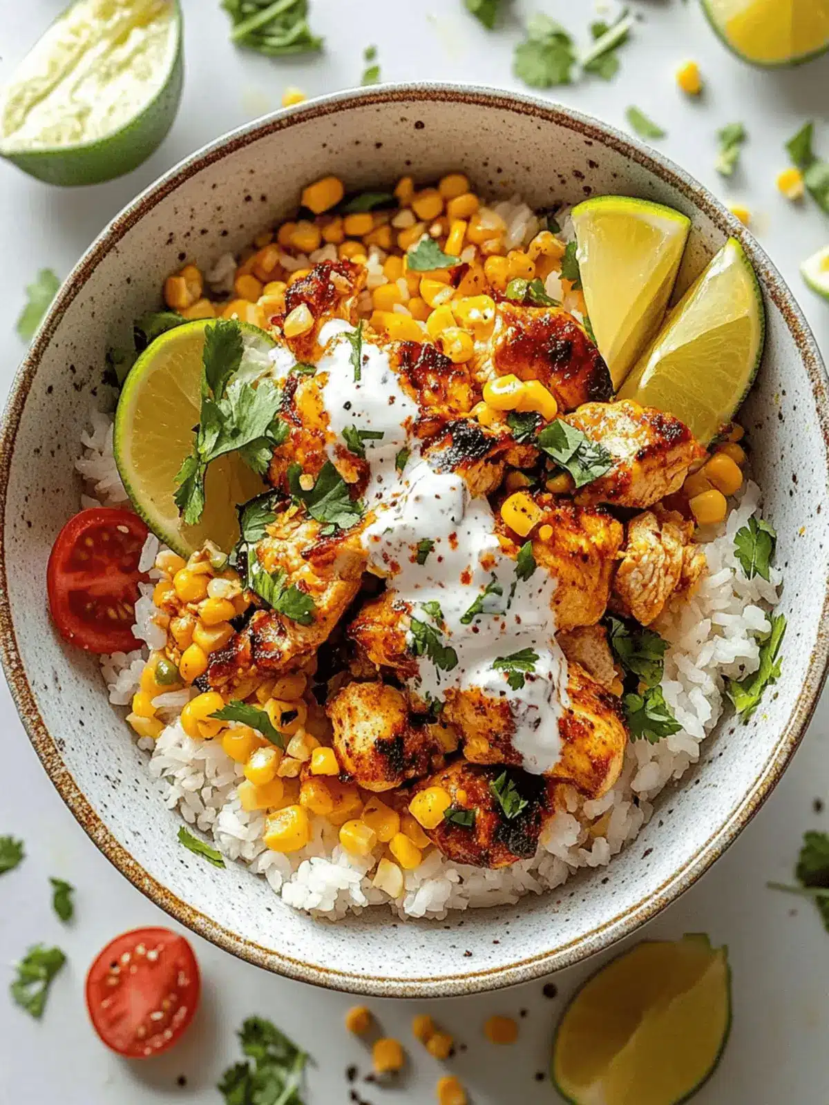 Street Corn Chicken Rice Bowl