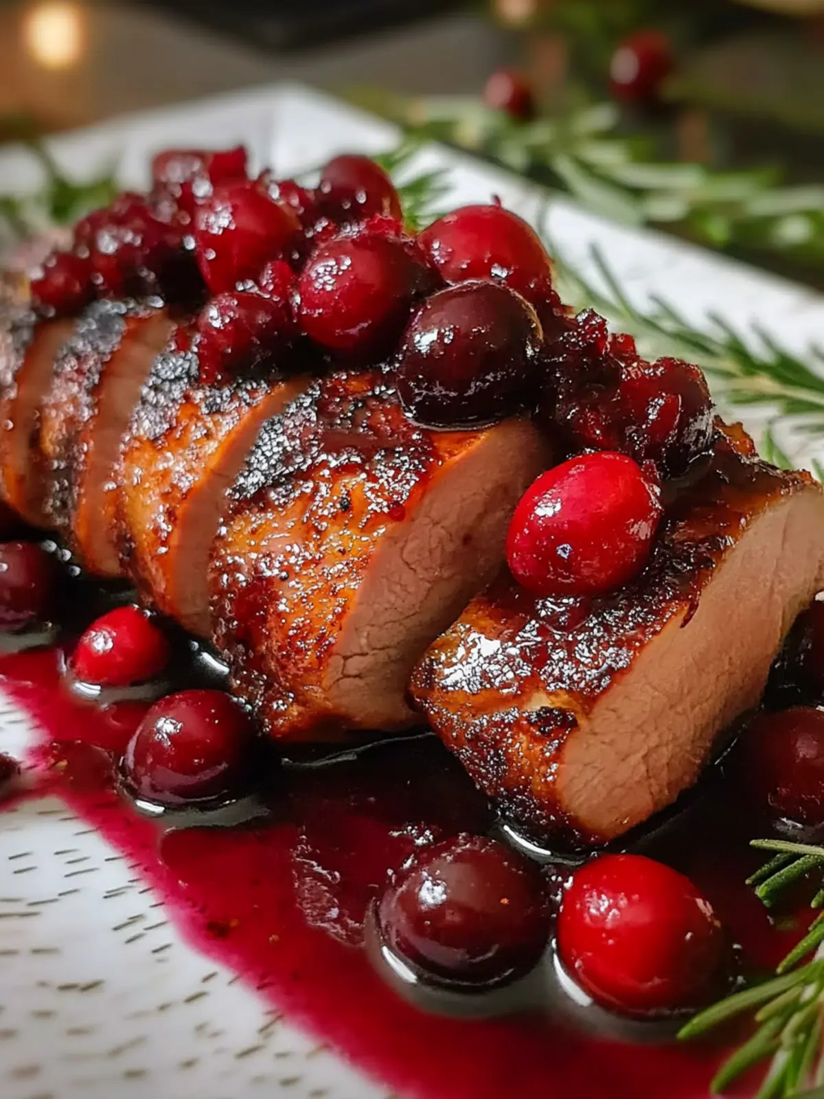 Pork Tenderloin with Cranberry Glaze: A Festive Flavor Delight 2 Pork Tenderloin with Cranberry Glaze