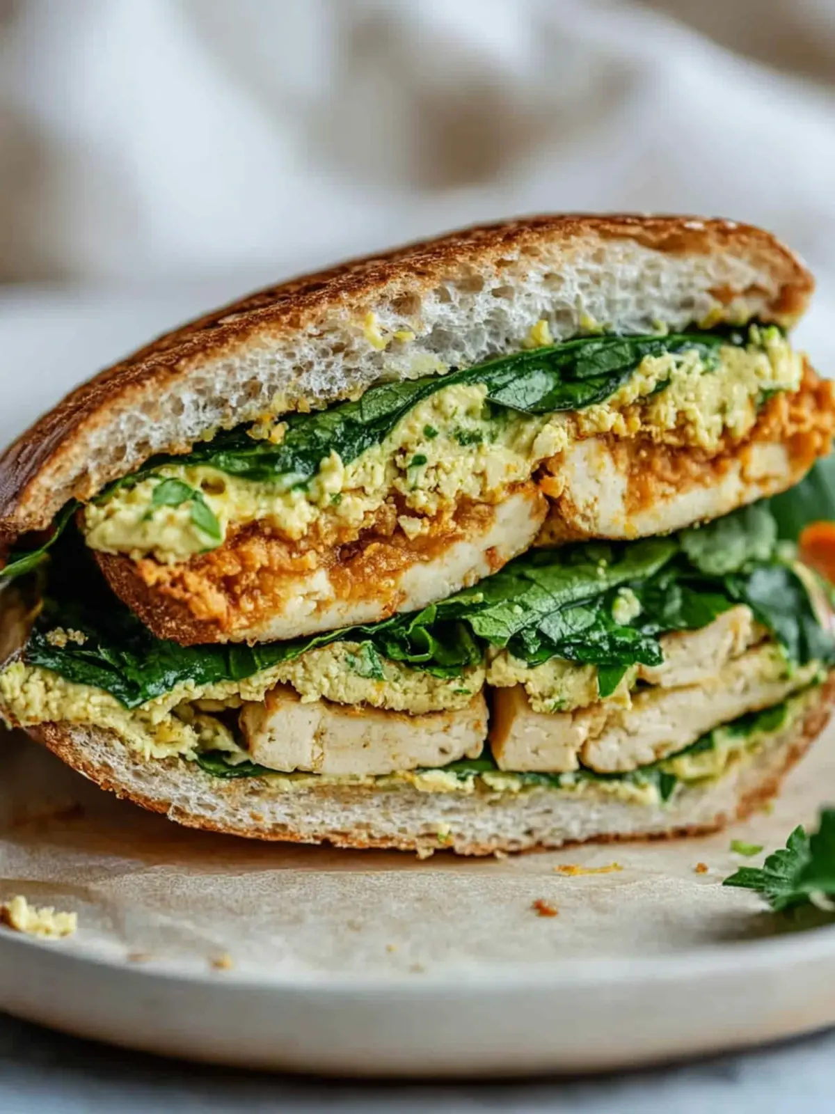 Savory Smoky Shredded Tofu Breakfast Sandwich Delight 4 Smoky Shredded Tofu Breakfast Sandwich