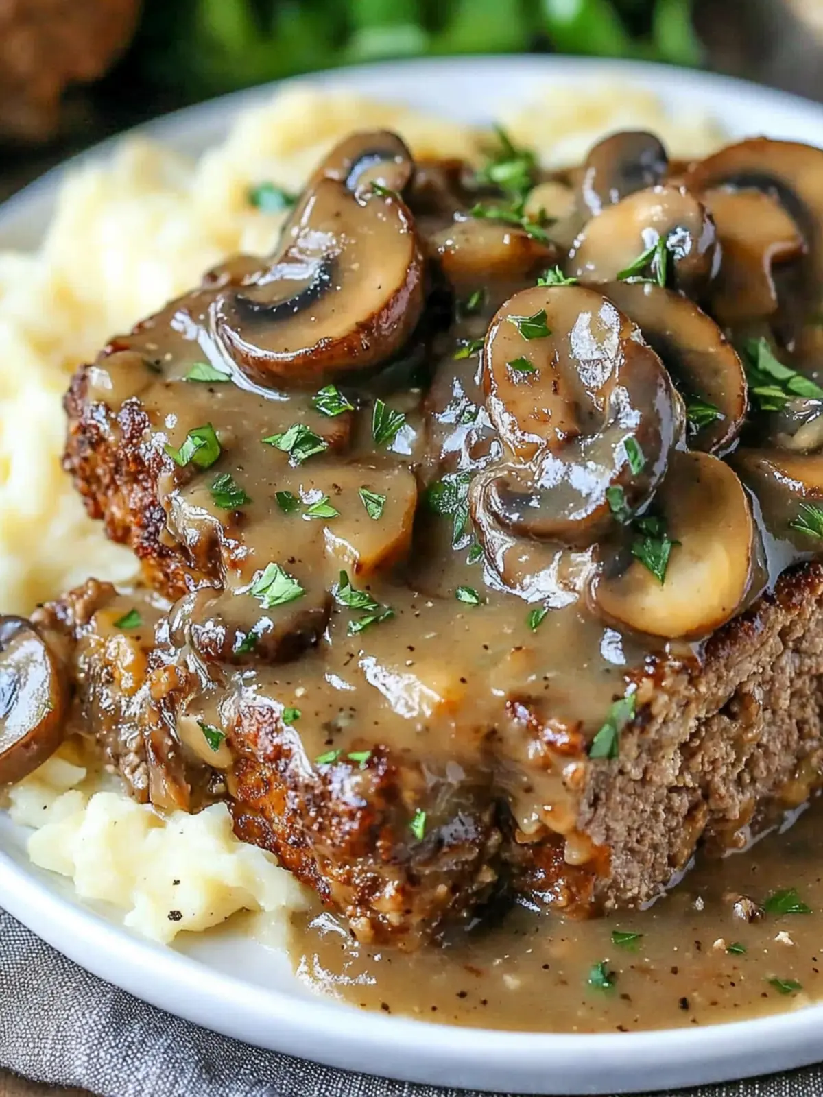 Classic Meatloaf Mushroom Gravy