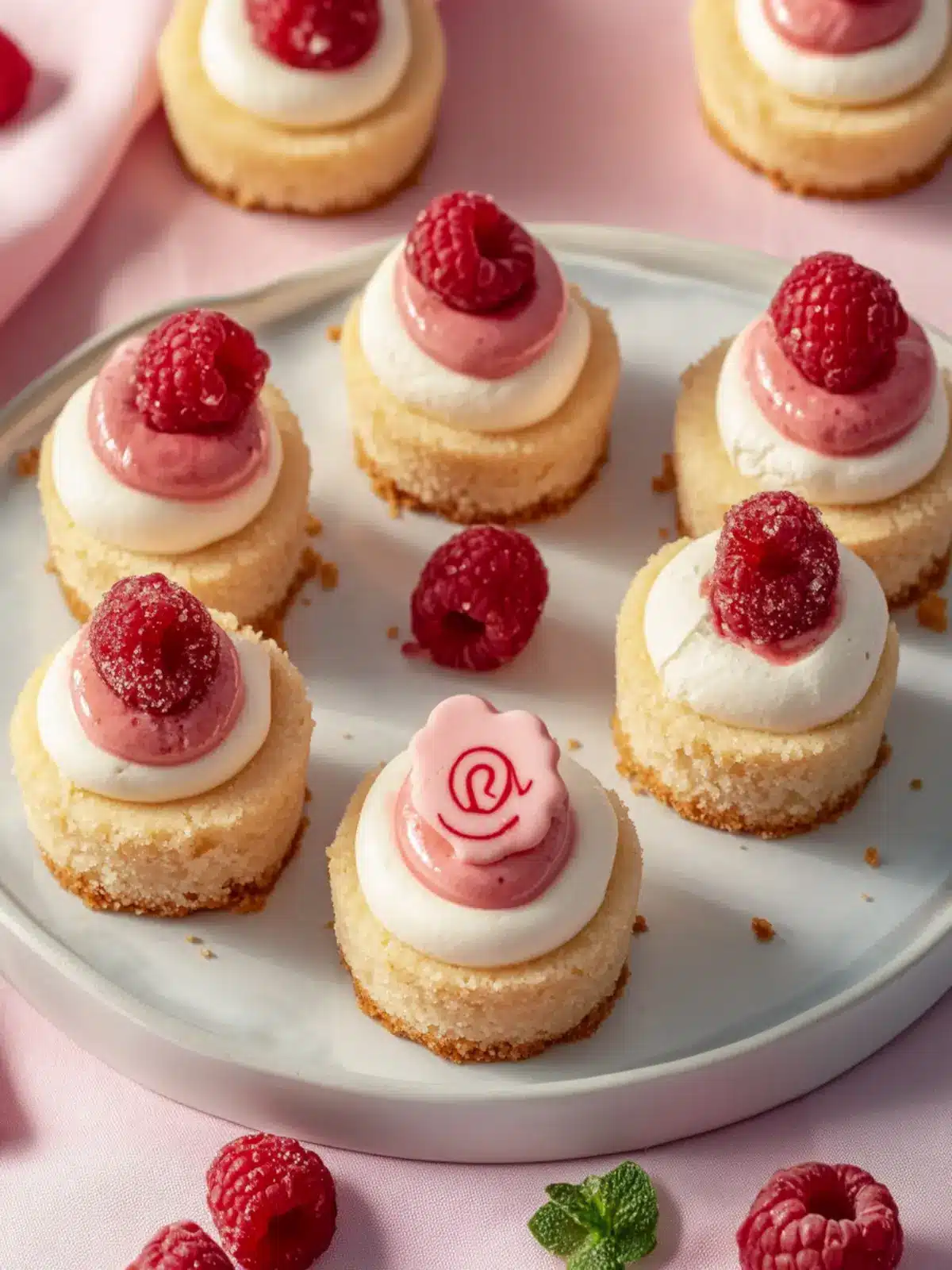 Mini Jammie Dodger Cheesecakes