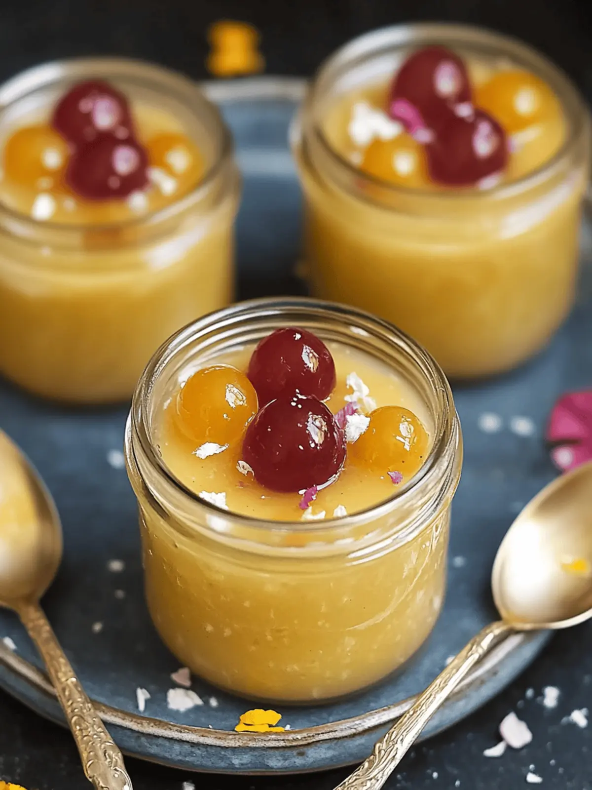Gulab Jamun Custard Jars