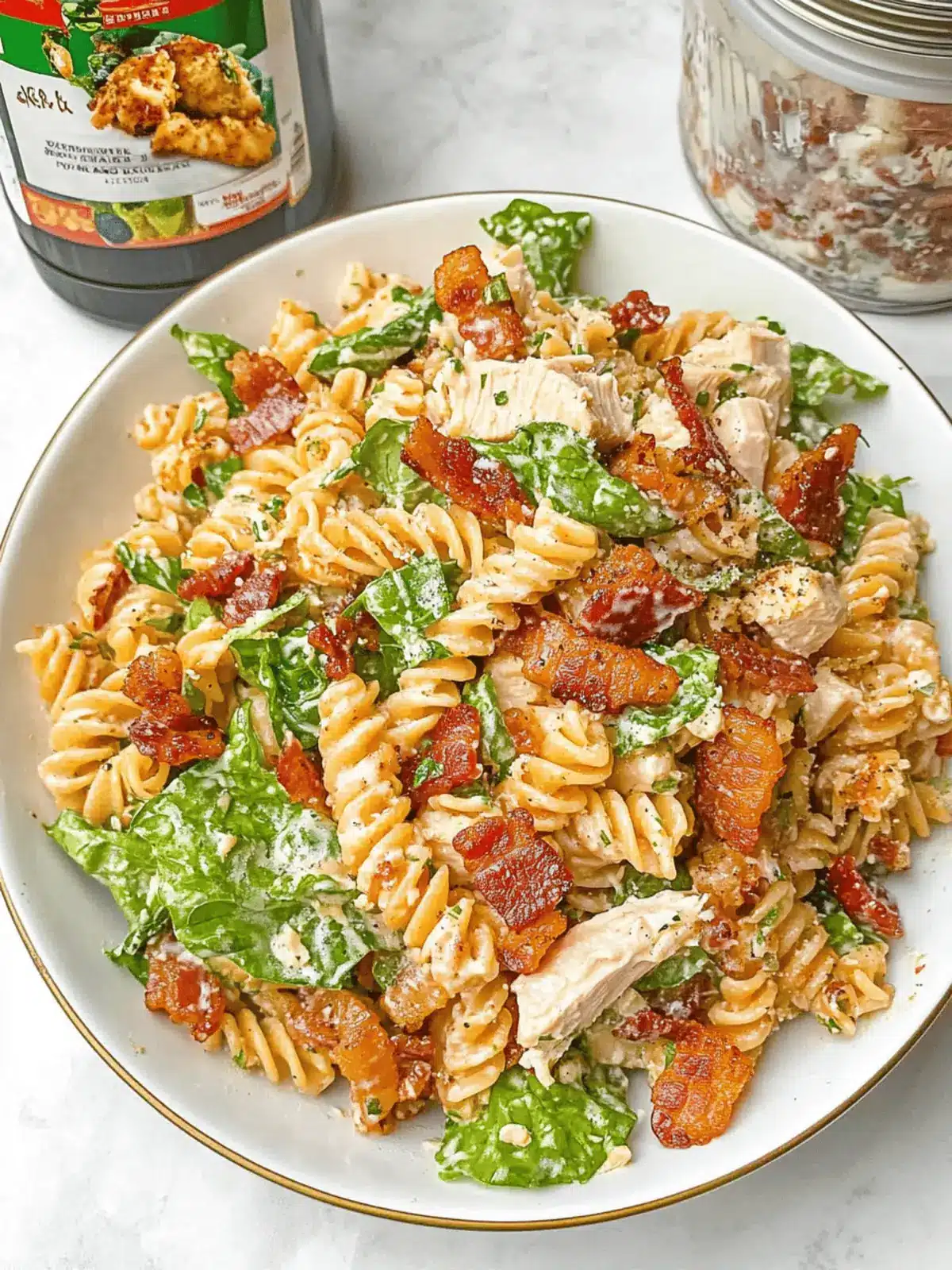 Chicken Bacon Ranch Pasta Salad