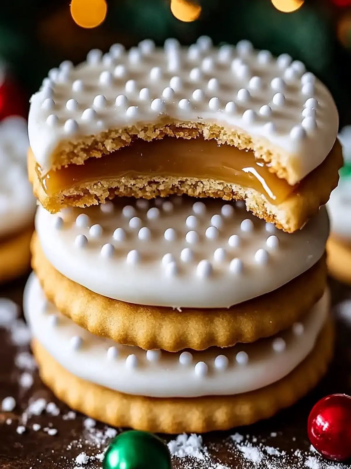 Caramel Ritz Cracker Christmas Cookies