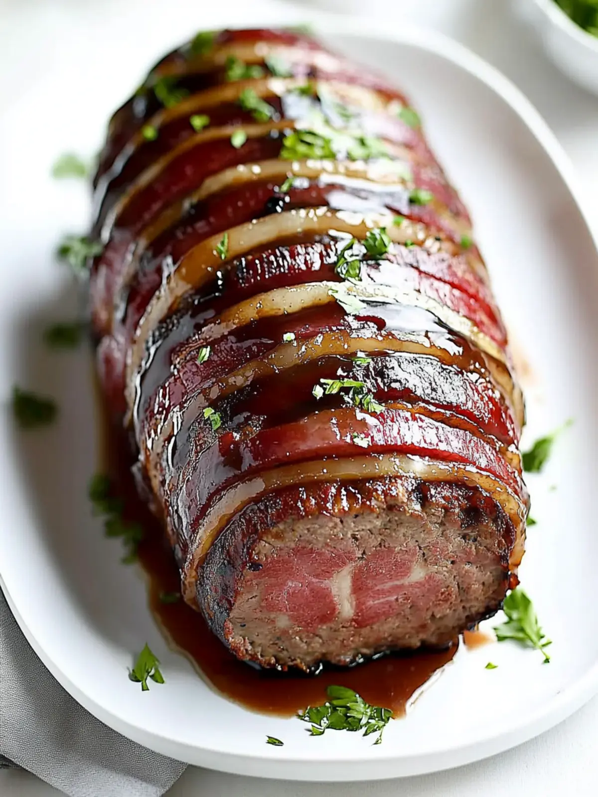 Glazed Bacon Wrapped Meat Loaf for Ultimate Comfort Food Bliss 3 Glazed Bacon Wrapped Meat Loaf