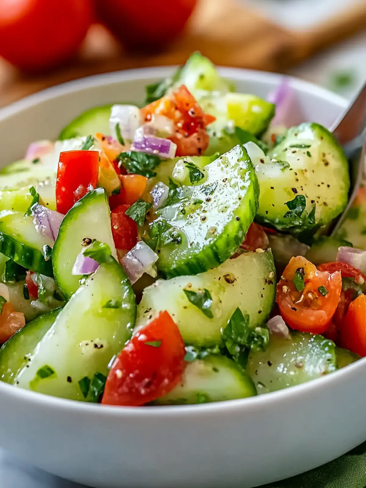 Quick Italian Cucumber Salad