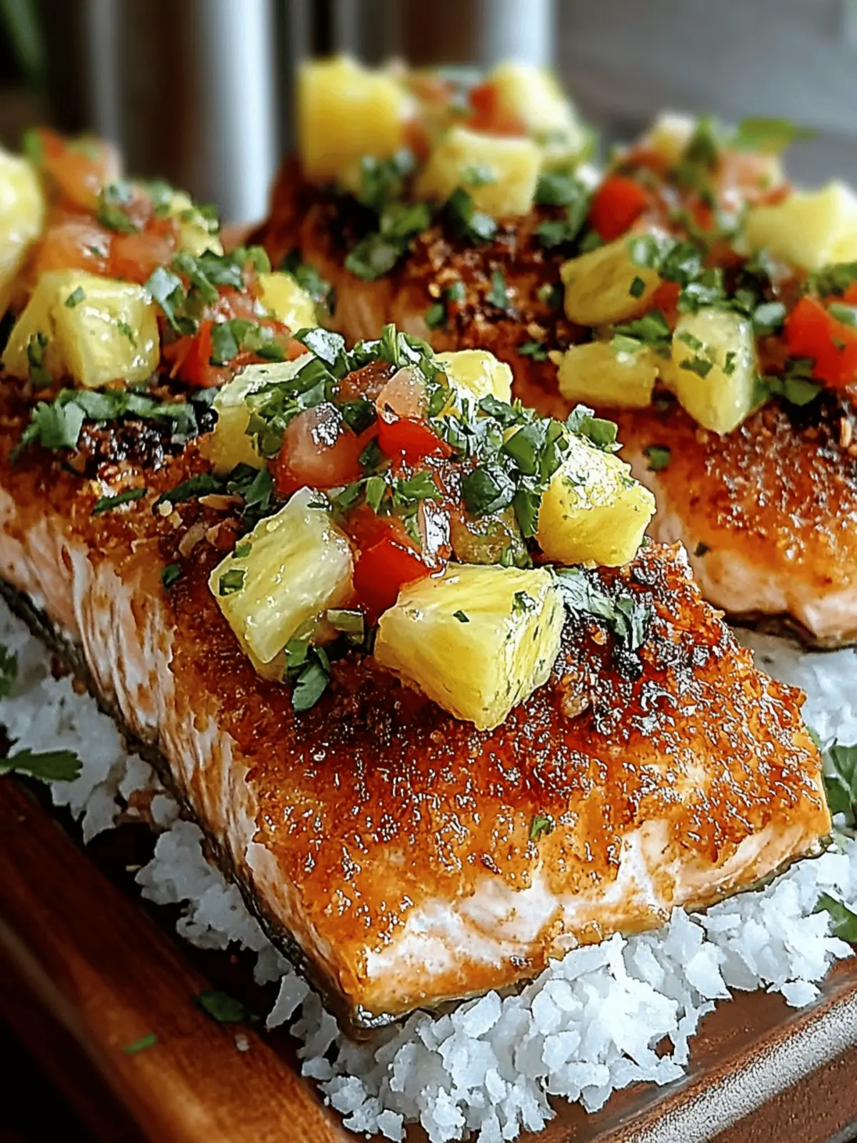 Coconut Crusted Salmon with Pineapple Salsa for Tropical Bliss 4 Coconut Crusted Salmon with Pineapple Salsa