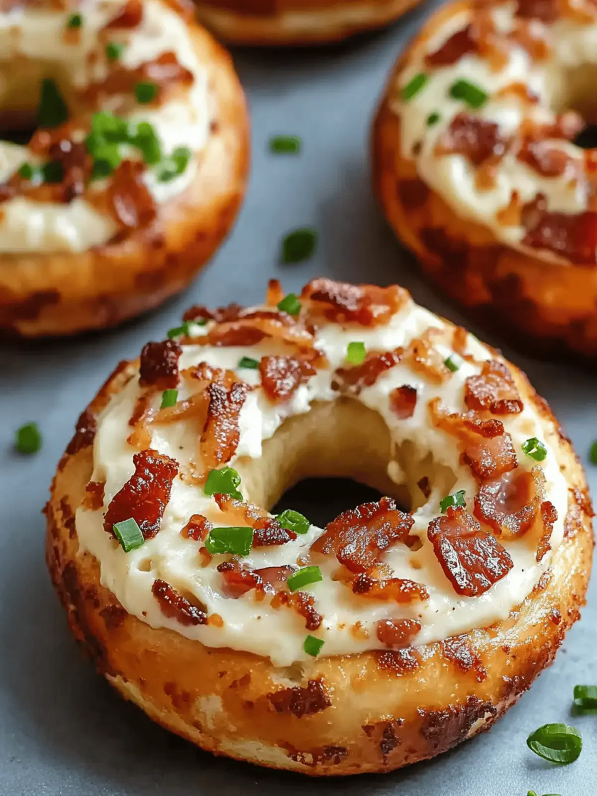 Bacon Cream Cheese Bagels