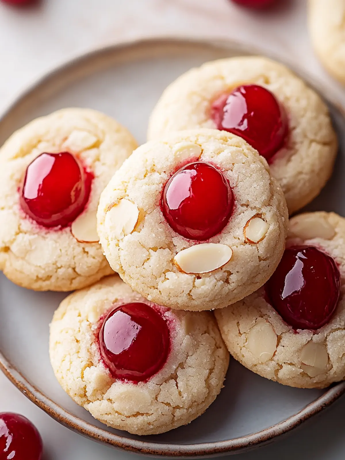 Almond Maraschino Cherry Cookies