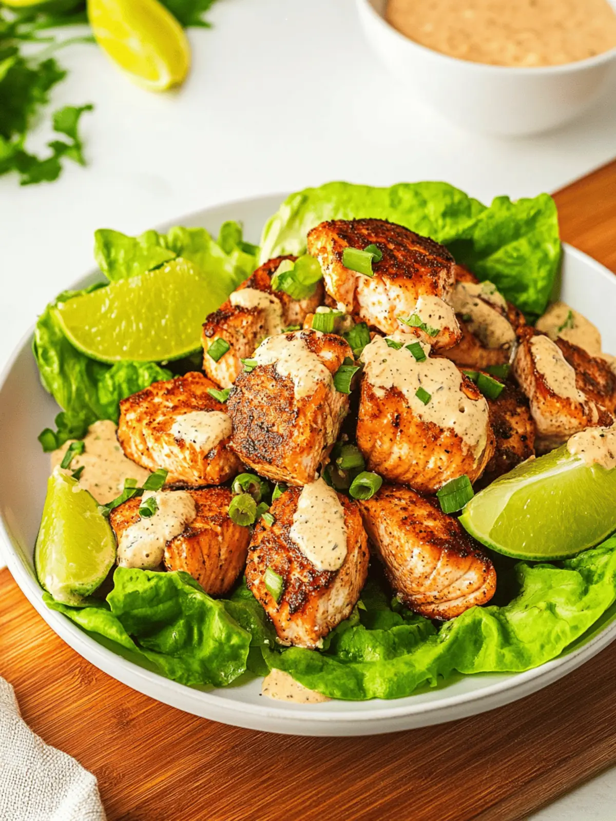 Air Fryer Bang Bang Salmon Bites