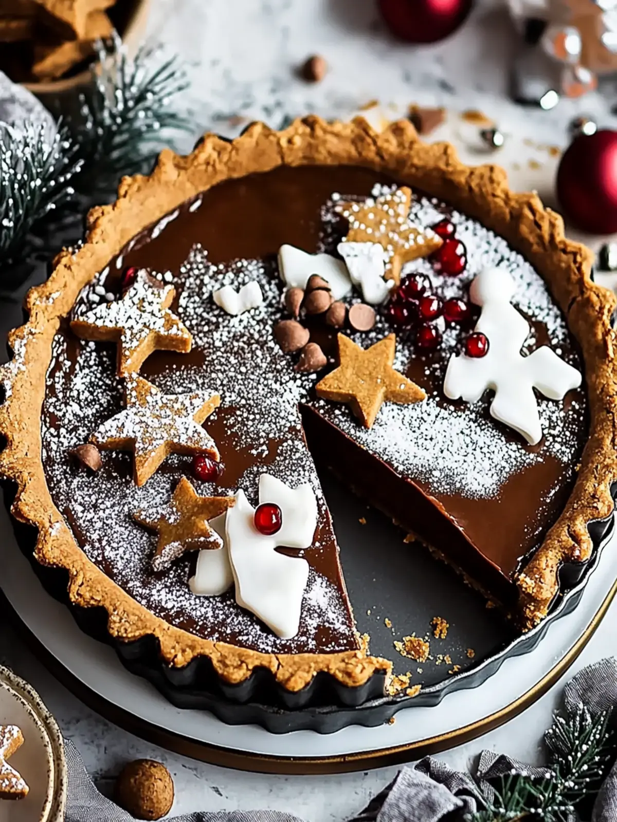 Indulge in Vegan Chocolate Gingerbread Tart for Cozy Holidays 2 Vegan Chocolate Gingerbread Tart