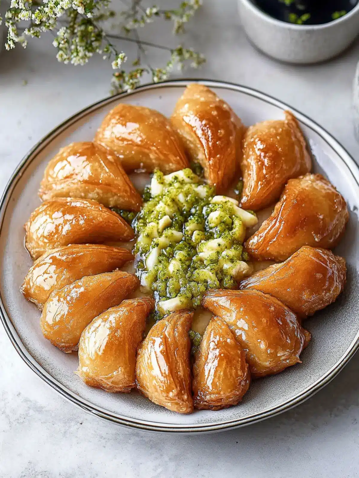 Atayef with Cream Cheese Filling