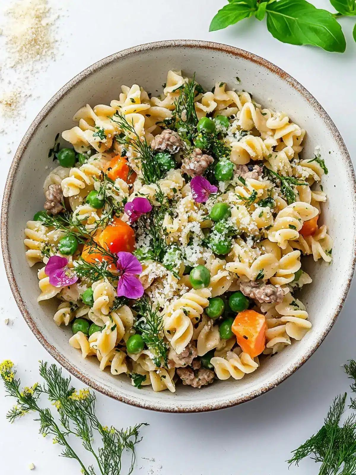 Herby Spring Pasta Salad With Protein