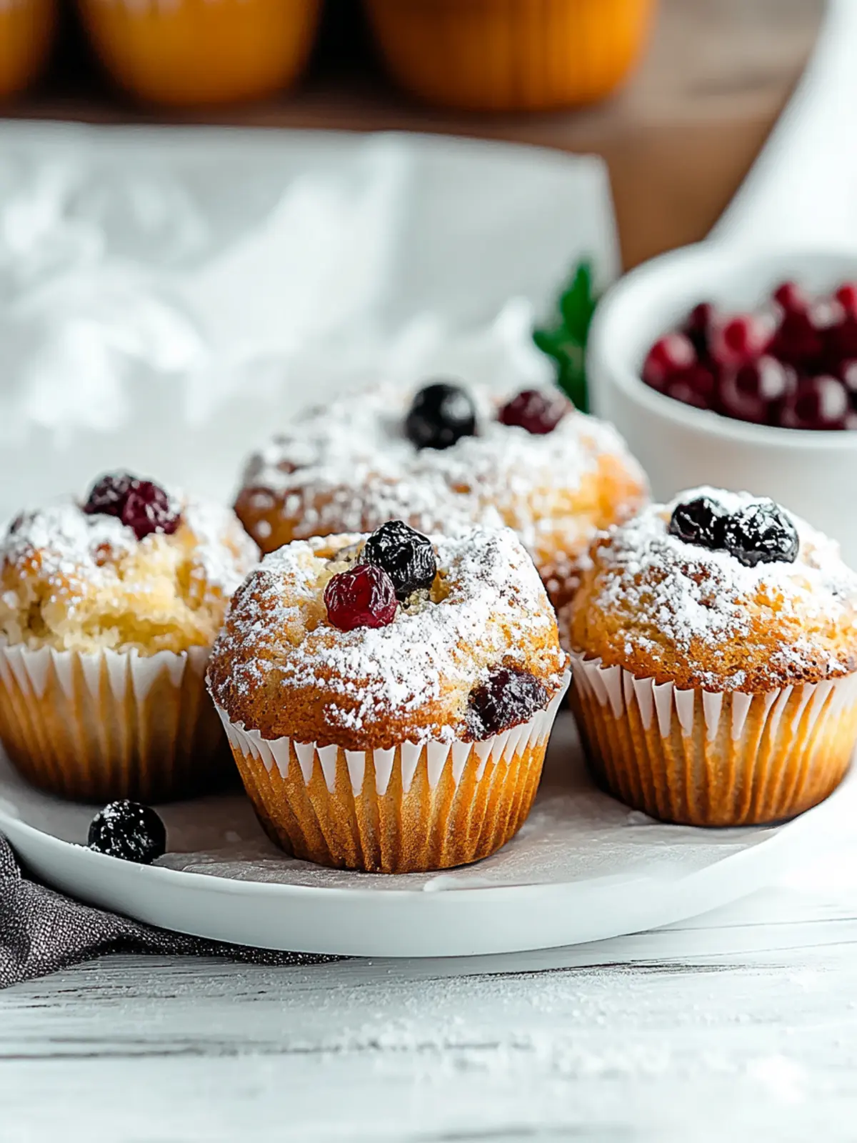 Moist Christmas Stollen Muffins