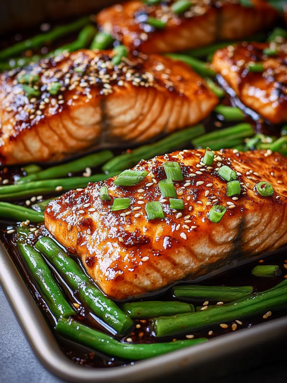 Irresistible Sheet Pan Teriyaki Salmon with Crisp Green Beans 4 Sheet Pan Teriyaki Salmon