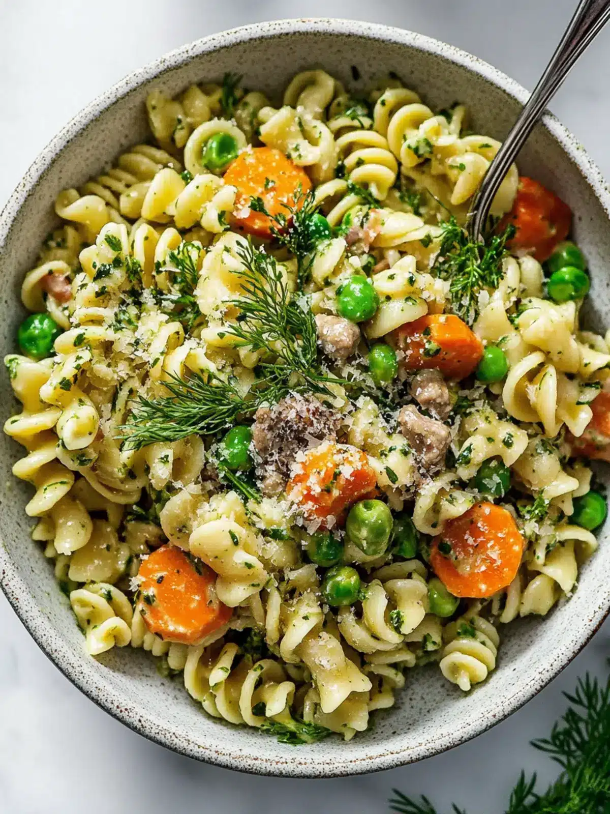 Herby Spring Pasta Salad With Protein